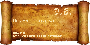 Dragomir Bianka névjegykártya